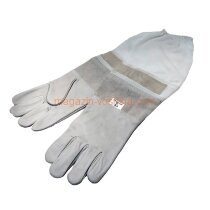 Перчатки защитные Lux  из натуральной кожи с нарукавниками"Серые/желтые ХL" (размер 10) 650 руб. купить — Магазин Вощина